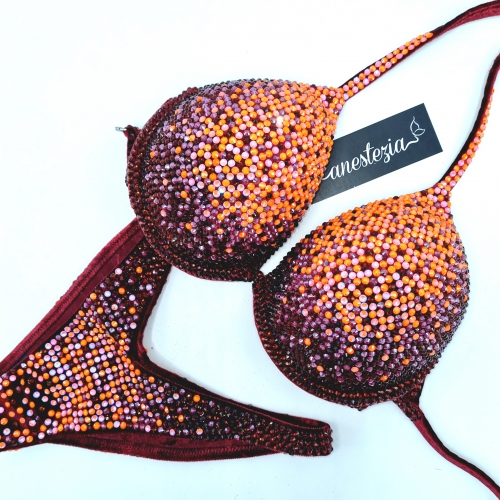 Orange Cheesecake Stock - Sujetador C ( Copa con aro ), Bottoms S ( Estilo Ruso)-